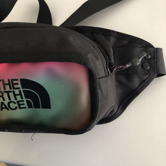 The North Face Waist Pack Fanny Pack Belt Bag – Black with Multicolor Front Pane - Picture 3 of 10
